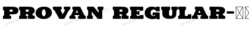 Provan Regular字体转换